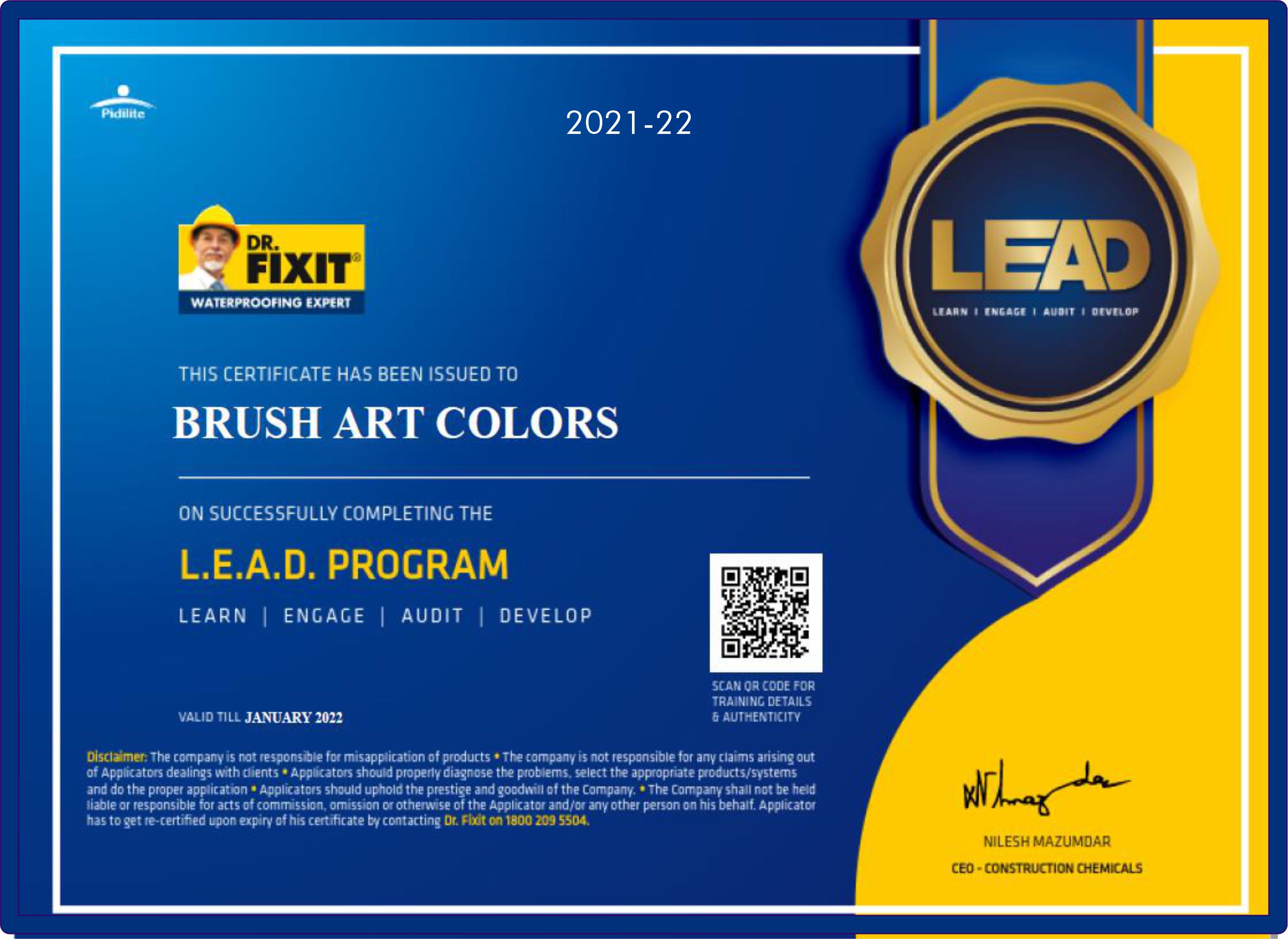 Successfully Completed L E A D Program 2021 21 Brush Art Colors